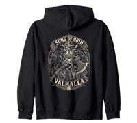 Sons of Odin Valhalla Mjolnir Axe Ravens Viking - Norse Sweat à Capuche