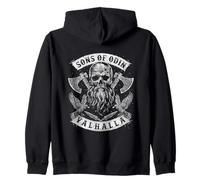 Sons of Odin- Valhalla Vikings Norse Skull Beard - Borre C2 Sweat à Capuche