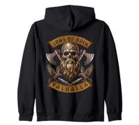 Sons of Odin- Valhalla Vikings Norse Skull Beard - Borre Sweat à Capuche