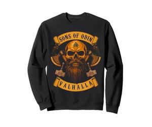Sons of Odin- Valhalla Vikings Norse Skull Beard - Mjoelnir Sweatshirt