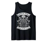 Sons of Odin- Valhalla Vikings Skull Black and White - Débardeur