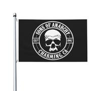 Sons%of the An*archy Drapeau double face 3x5FT - Design rock classique pour la décoration intérieure, les fêtes en plein air et les cadeaux pour les fans