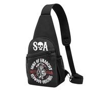 Sons%of the An*archy Sam*cro Sac Bandoulière Poitrine - Sacoche Traversée Décontractée Motard Rock - Sac à Épaule Fan Série TV SAMCRO - Cadeau Biker
