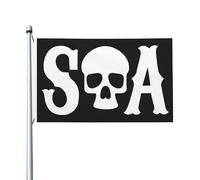 Sons%of the Anarchy Drapeau Double Face 3x5 FT - Bannière Série TV, Grand Drapeau Déco Murale, Festival & Événement, Intérieur Extérieur, Cadeau Fans