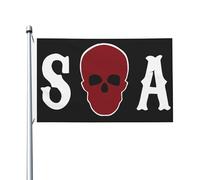 Sons%of the Anarchy Drapeau Double Face 3x5 FT - Bannière Série TV, Grand Drapeau Déco Murale, Festival & Événement, Intérieur Extérieur, Cadeau Fans