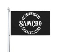 Sons%of the Anarchy Drapeau Double Face 3x5 FT - Bannière Série TV, Grand Drapeau Déco Murale, Festival & Événement, Intérieur Extérieur, Cadeau Fans