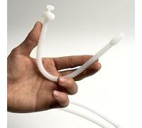 Sons urétraux en silicone Jouet sexuel Masturbation masculine Tige Masturbation de la prostate Dilatateur urinaire avec bouchon Stimulation de la vessie pour hommes SM Jouets sexuels (Blanc, L)