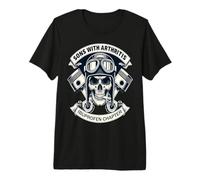 Sons with Arthritis - Ibuprofène Chapter Cool Biker Skull T-Shirt Haut de Gamme