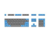 SONSAN Akko X Ducky Lot de 108 touches pour clavier mécanique PBT rétro Gris/bleu
