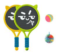 Sonsoke Lot de 2 raquettes de tennis pour enfant - 2 raquettes + 2 balles - Matériau PP durable - Jouet de sport pour l'interaction parent-enfant - Pour jardin, plage, aire de jeux, tennis d'extérieur