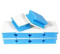 Sonty Lot de 10 éponges de nettoyage, douces, anti-rayures, lavables, 9 x 7 x 4 cm, bleues