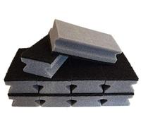 Sonty Lot de 10 éponges Jumbo XL noires (gris, 15 x 7 x 4 cm)