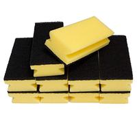 Sonty Lot de 10 éponges Jumbo XL noires (jaune, 15 x 7 x 4 cm)