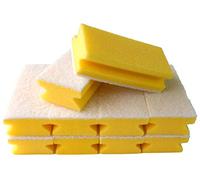 Sonty Lot de 10 grandes éponges XL Soft, éponges, éponges de nettoyage haut de gamme avec accroche, ne raye pas, intissé sans abrasif, 15 x 7 x 4 cm Couleur/blanc