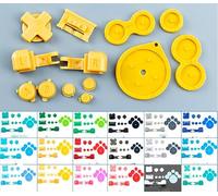 Sonuen Ensemble complet de boutons A, B, L, R, LR, LR, bouton de volume et tampon conducteur pour console Game Boy Advance SP GBA SP (jaune)