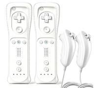 SONVIEE Wii Manette Remote Controller et Nunchuck Joystick Wii Télécommande de Remplacement avec étui en Silicone et Dragonne, Contrôleur sans Motion Plus