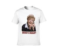 sonvsee Short T-Shirt Who is Dead Jessica Fletcher Angela Lansbury She Wrote and White XL