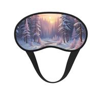 Sonw Forest Masque de sommeil occultant doux et réglable pour bloquer complètement la lumière, sommeil profond, voyage et relaxation