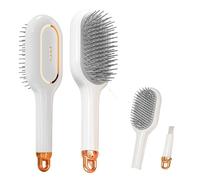Sonwaha Curl Defining Brush avec Peigne Griffes de Nettoyage,Brosse Definissante Cheveux Bouclés pour Démêler Peigner Façonner et Définir Les Boucles pour Les Hommes et les Femmes Blanc (25 * 7.5cm)