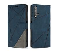 SONWO Coque pour Huawei Nova 5T / Honor 20, Protection Housse Etui en Cuir PU Portefeuille Livre pour Huawei Nova 5T / Honor 20, Emplacements Cartes, Fonction Support, Bleu