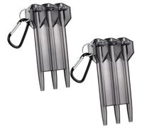 Sonwyoung Lot de 2 étuis de rangement réglables en nylon portable avec boucle de verrouillage, support de fléchettes durable en plastique rigide, boîte de rangement pour le transport de 3 fléchettes,