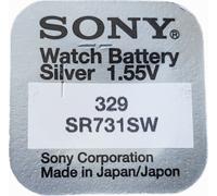Sony 329 Piles pour montres à quartz avec oxydes d'argent 1.55 Volt
