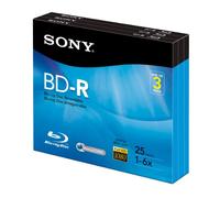 Sony 3BNR25R3H Lot de 3 disques Blu-Ray enregistrables 6X 25 Go