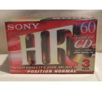 SONY 3C60HF Cassette Audio 60 Min, Compact Type 1 (position normal) (Pack de 3)