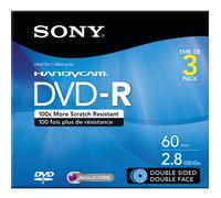 Sony 3DMR60DSR1HC 3 pack 8cm DVD-R double face avec hangnet