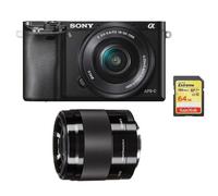 SONY A6000 Kit Noir SEL 16-50mm + SEL 50mm F1.8 + carte SD de 64 Go