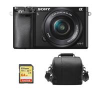 SONY A6000 Noir KIT SEL 16-50MM Noir + carte SD 64 Go + sac