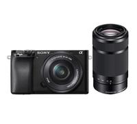 SONY A6100 Black KIT SELP 16-50MM F3.5-5.6 OSS Black + SEL 55-210MM F4.5-6.3 OSS Black + Camera Bag + 16GB SD card