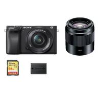 Sony A6400 24.2 Mpix Noir + SEL 16-50MM F3.5-5.6 OSS + SEL 50MM F1.8 OSS + 64GB SD card + NP-FW50 Battery