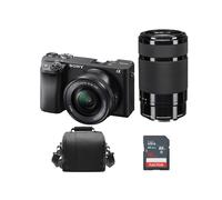 SONY A6400 Boîtier + 16-50mm F3.5-5.6 + 55-210mm F4.5-6.3 + Sac + carte SD 16 Go