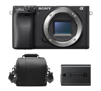 SONY A6400 Boîtier Noir + Sac pour appareil photo + Batterie NP-FW50