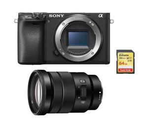 SONY A6400 Corps Noir + SONY SEL 18-105MM F4 G OSS + Carte SD 64 Go