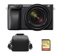 SONY A6400 Noir KIT SEL 18-135MM F3.5-5.6 OSS Noir+carte mémoire SD 64 Go+sac