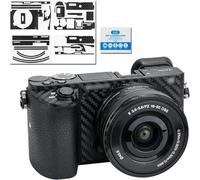Sony A6500 Camera Body & Lens Protector Film + 16-50mm Lens Kit-3M Stickers for DSLR Camera Carbon Fiber