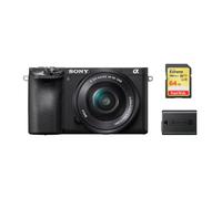 SONY A6500 Noir + SEL 16-50MM F3.5-5.6 OSS + Carte SD 64 Go + NP-FW50