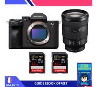 Sony A7 IV + FE 24-105mm f/4 G OSS + 2 SanDisk 32GB Extreme PRO UHS-II SDXC 300 MB/s + Ebook 'Devenez Un Super Photographe' - Hybride Sony