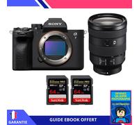 Sony A7 IV + FE 24-105mm f/4 G OSS + 2 SanDisk 64GB Extreme PRO UHS-II SDXC 300 MB/s + Ebook 'Devenez Un Super Photographe' - Hybride Sony