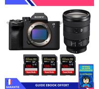 Sony A7 IV + FE 24-105mm f/4 G OSS + 3 SanDisk 128GB Extreme PRO UHS-II SDXC 300 MB/s + Ebook 'Devenez Un Super Photographe' - Hybride Sony