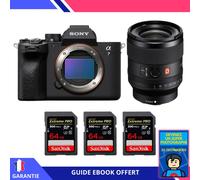Sony A7 IV + FE 35mm f/1.4 GM + 3 SanDisk 64GB Extreme PRO UHS-II SDXC 300 MB/s + Ebook 'Devenez Un Super Photographe' - Hybride Sony