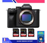 Sony A7 IV Nu + 3 SanDisk 64GB Extreme PRO UHS-II SDXC 300 MB/s + Ebook 'Devenez Un Super Photographe' - Hybride Sony