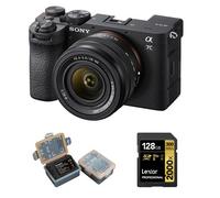 Sony A7C II (28-60 mm) noir Kit+Lexar 128Go carte mémoire professionnelle 2000x UHS-II SDXC+Kingma 2000 mAh (Sony NP-FZ100) batterie