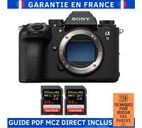 Sony A9 III + 2 SanDisk 64GB Extreme PRO UHS-II SDXC 300 MB/s + Ebook '20 Techniques pour Réussir vos Photos' - Appareil Photo Hybride Sony