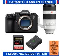 Sony A9 III + FE 100-400mm f/4.5-5.6 GM OSS + 1 SanDisk 128GB Extreme PRO UHS-II SDXC 300 MB/s + 1 Sony NP-FZ100 + Ebook '20 Techniques pour Réussir vos Photos' - Appareil Photo Professionnel