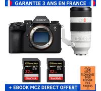 Sony A9 III + FE 100-400mm f/4.5-5.6 GM OSS + 2 SanDisk 32GB Extreme PRO UHS-II SDXC 300 MB/s + Ebook '20 Techniques pour Réussir vos Photos' - Appareil Photo Professionnel