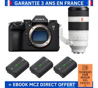 Sony A9 III + FE 100-400mm f/4.5-5.6 GM OSS + 3 Sony NP-FZ100 + Ebook '20 Techniques pour Réussir vos Photos' - Appareil Photo Professionnel