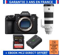 Sony A9 III + FE 200-600mm f/5.6-6.3 G OSS + 1 SanDisk 512GB Extreme PRO UHS-II SDXC 300 MB/s + 1 Sony NP-FZ100 + Ebook '20 Techniques pour Réussir vos Photos' - Appareil Photo Professionnel